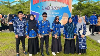 SDN 313 KALIBA mengikuti kegiatan Upacara Peringatan Hari Pendidikan Nasional.. Kamis 2 Mei 2024 di Belopa Kab. Luwu